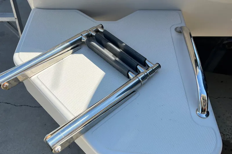 Slide: The Image of Stainless steel boat ladder on 2022 Boston Whaler 190 Montauk. - 10