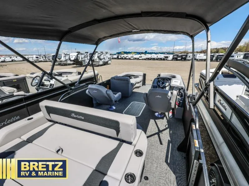 Slide: The Image of Interior view of 2025 Aria Ultra-Lounge A22UC pontoon boat at Bretz RV & Marine. - 10