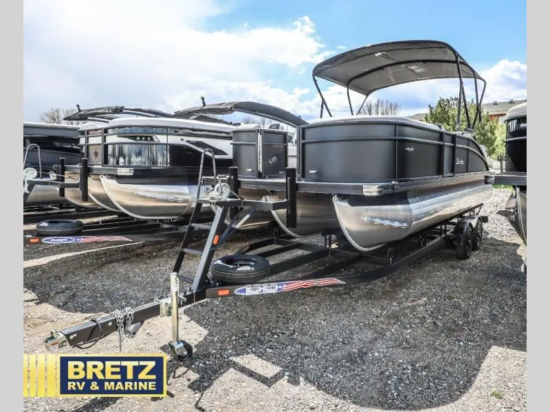 Slide: The Image of 2025 Aria Ultra-Lounge A22UC pontoon boat at Bretz RV & Marine dealership. - 4