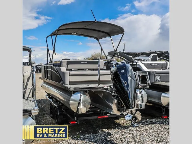 Slide: The Image of 2025 Aria Ultra-Lounge A22UC pontoon boat with canopy at Bretz RV & Marine. - 7