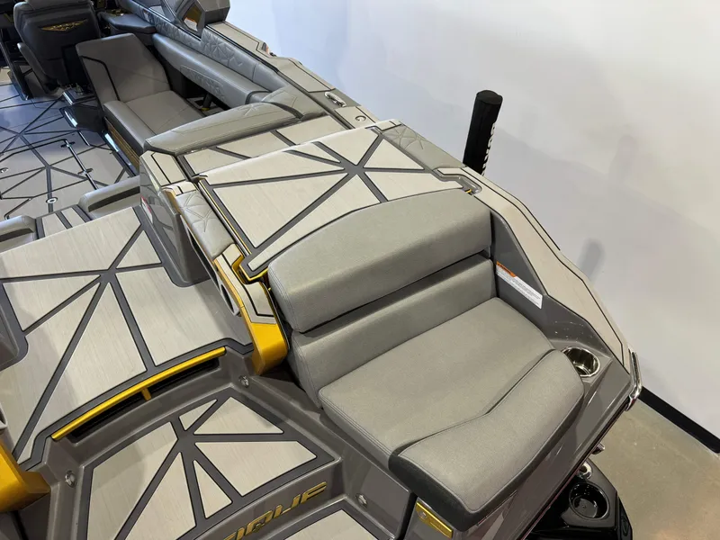 Slide: The Image of 2024 Nautique Super Air Nautique G25 Paragon interior with luxurious seating and modern design. - 8