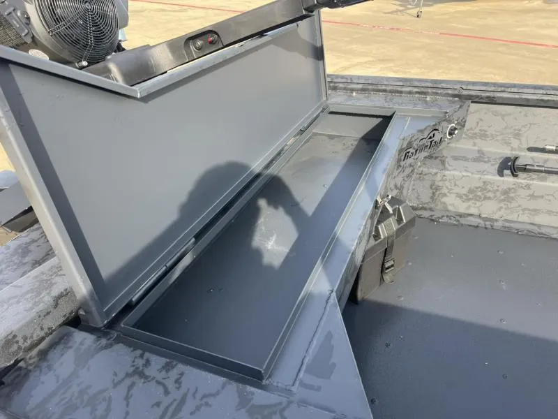 Slide: The Image of Open storage compartment in 2025 Gator Tail 17/54 EXTREME SERIES boat, showcasing interior space. - 13