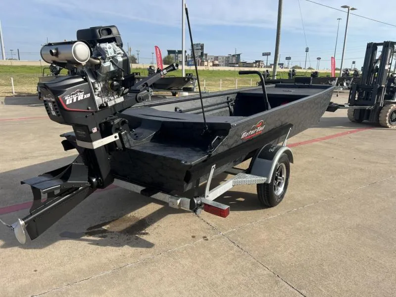 Slide: The Image of 2025 Gator Tail 17/54 EXTREME SERIES boat on trailer, outdoor display. - 5