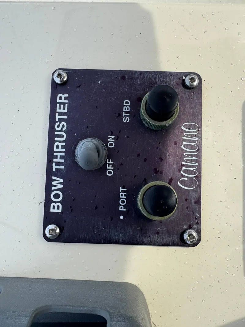 Slide: The Image of Control panel of a 2003 Camano Troll boat's bow thruster. - 29