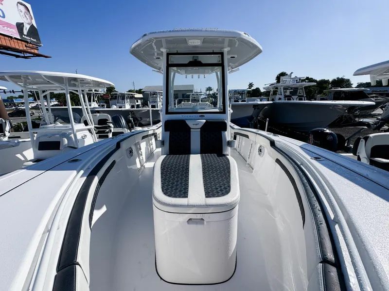 Slide: The Image of 2023 Tidewater 282cc Adventure Bluewater boat, sleek design, spacious deck, modern features. - 25
