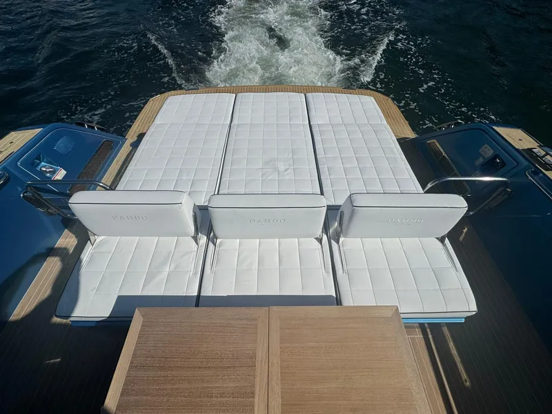 Slide: The Image of Luxury 2022 Pardo Yachts 43 with spacious sunbathing area on deck. - 7
