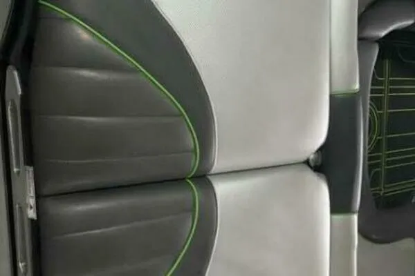 Slide: The Image of Gray and green leather seats in a 2017 MB B52 21 Classic vehicle. - 7