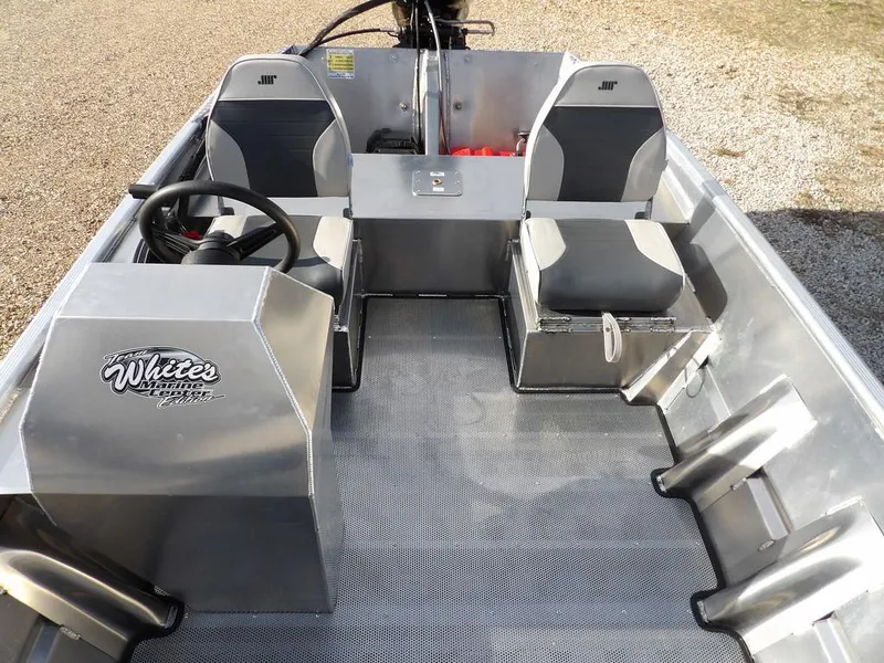 Slide: The Image of 2025 Blazer 1752 SS boat interior with dual seats and steering console. - 18