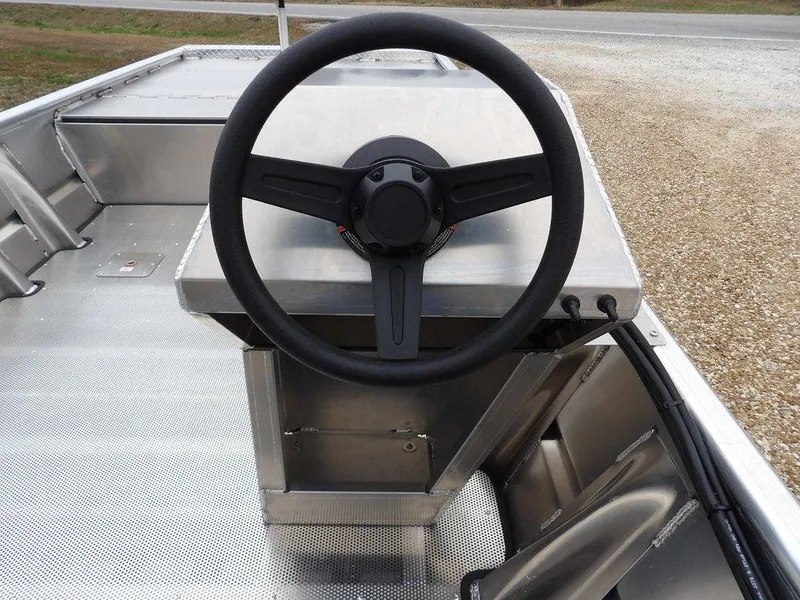 Slide: The Image of 2025 Blazer 1752 SC boat steering console with a sleek, modern design. - 16