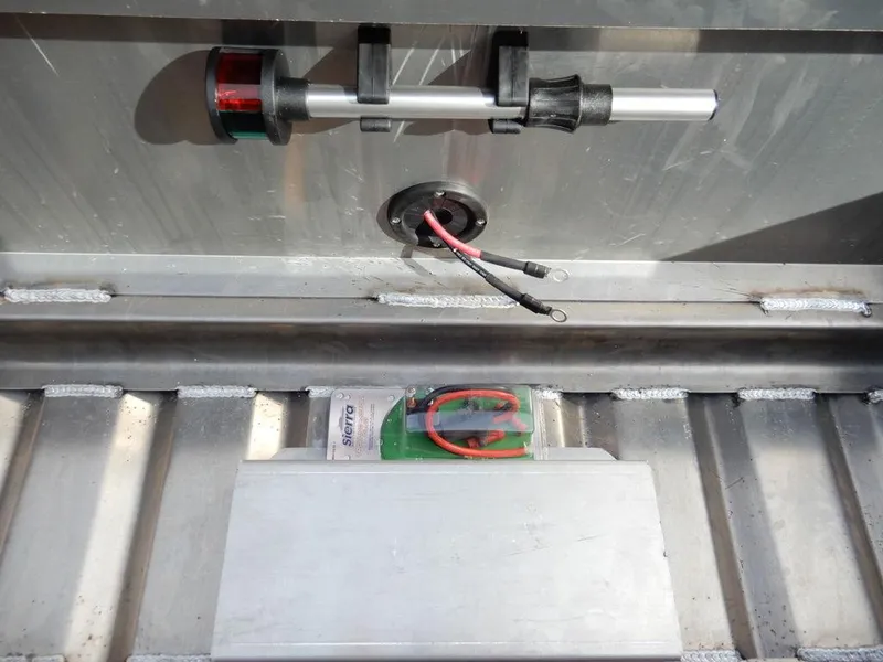 Slide: The Image of 2025 Blazer 1752 SC boat interior wiring and components detail. - 24