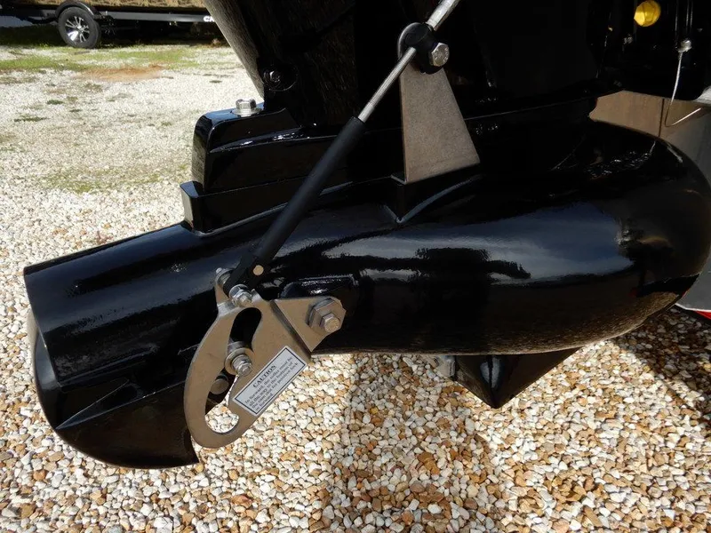 Slide: The Image of 2025 Blazer 1752 SC boat motor detail on gravel surface. - 31