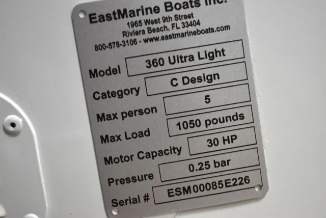 Slide: The Image of East Marine Boats SP 360 Hyplon Aluminum Rib Inflatable 2026 - 25