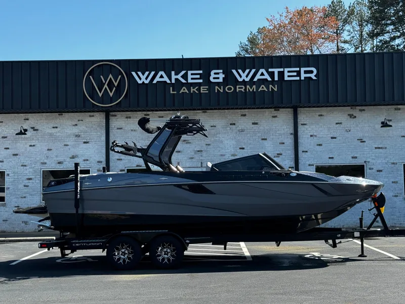 Slide: The Image of 2025 Centurion Fe23 boat parked at Wake & Water Lake Norman. - 0