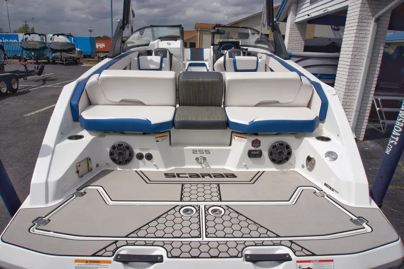 Slide: The Image of 2020 Scarab 255 ID boat with spacious seating and modern design. - 9