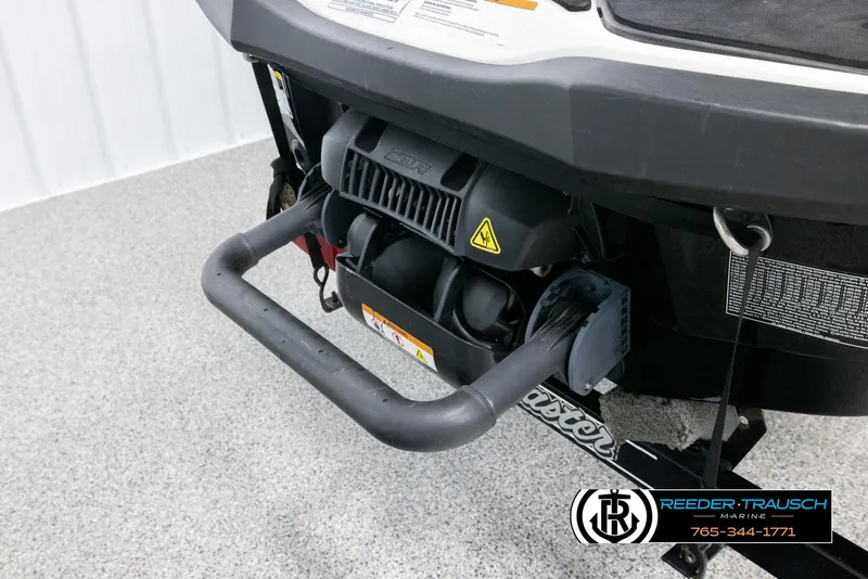 Slide: The Image of 2015 Sea-Doo 215 WAKE PRO rear view with tow hook and branding. - 23