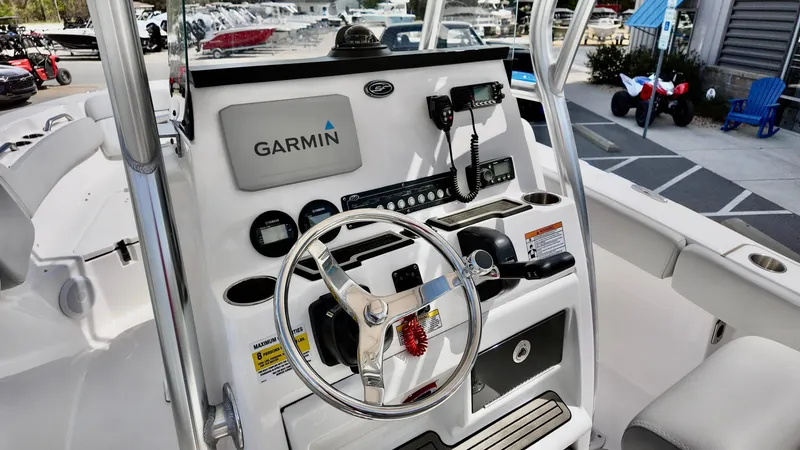 Slide: The Image of 2022 Sea Fox 228 Commander boat dashboard with Garmin navigation system. - 10