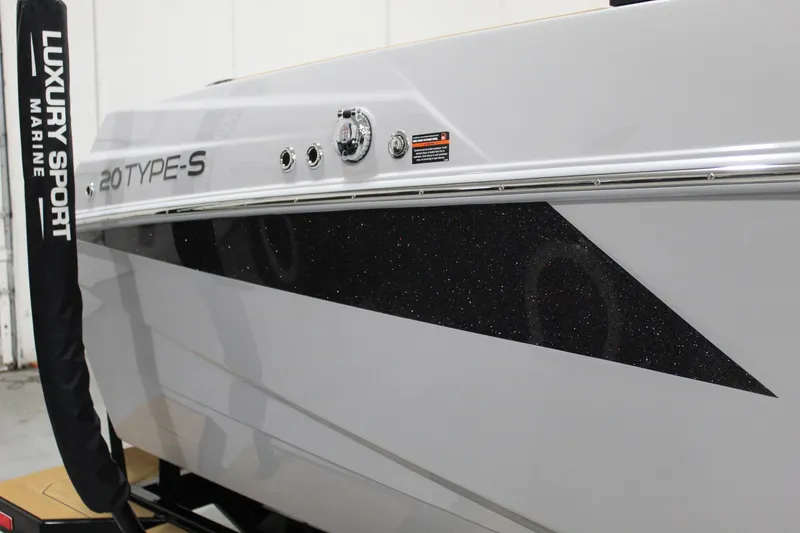 Slide: The Image of 2025 ATX Surf Boats 20 Type-S, sleek design, Luxury Sport Marine branding. - 28