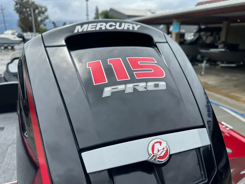 Slide: The Image of Mercury 115 Pro outboard motor on 2019 Tracker Pro Team 195 TXW boat. - 3