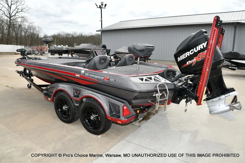Slide: The Image of 2018 Ranger Z520L CUP boat with Mercury Pro XS engine on a trailer. - 23