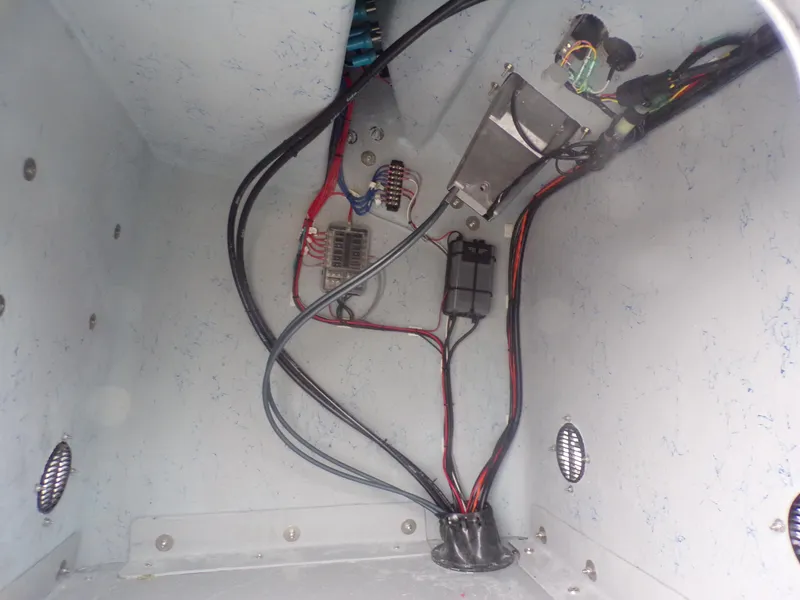 Slide: The Image of Interior wiring of Freedom Warrior 23, 2025 model, showcasing electrical components and connections. - 27