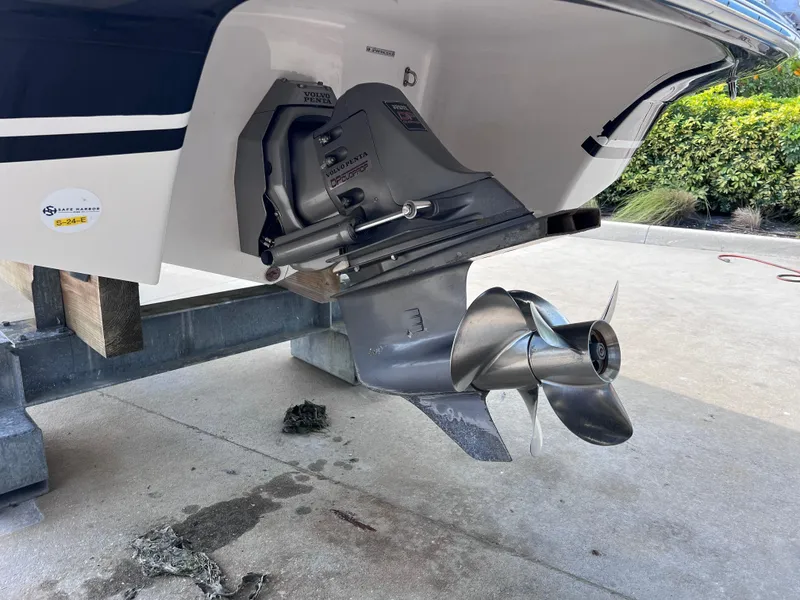 Slide: The Image of 2004 Four Winns 240 Horizon boat propeller and stern drive on a trailer. - 5