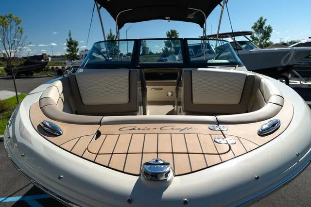 Slide: The Image of 2025 Chris-Craft 25 Sportster boat with elegant seating and sleek design. - 5