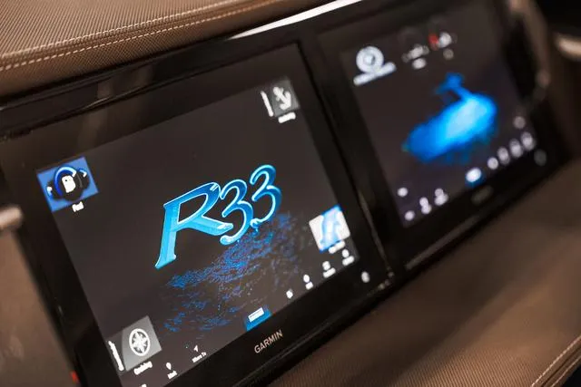 Slide: The Image of Interior dashboard of 2025 Cobalt R33 with dual digital displays. - 21