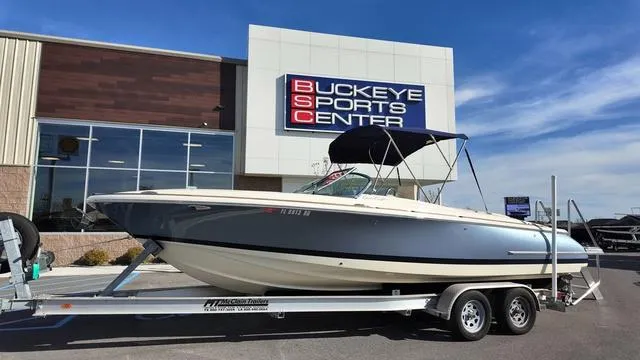 The Image of 2017 Chris-Craft Launch 27 boat on trailer at Buckeye Sports Center. - 1