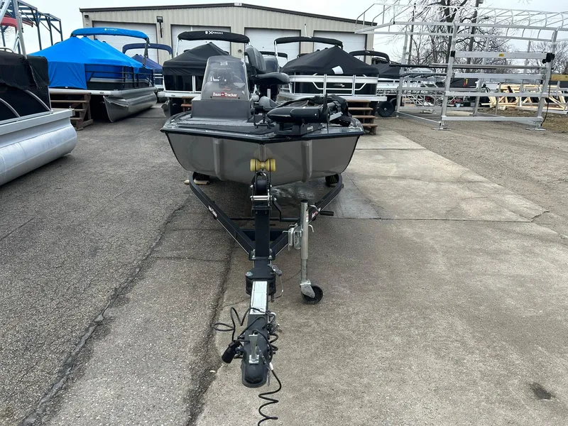 Slide: The Image of 2020 Tracker Bass Tracker Classic XL boat on trailer in marina. - 5