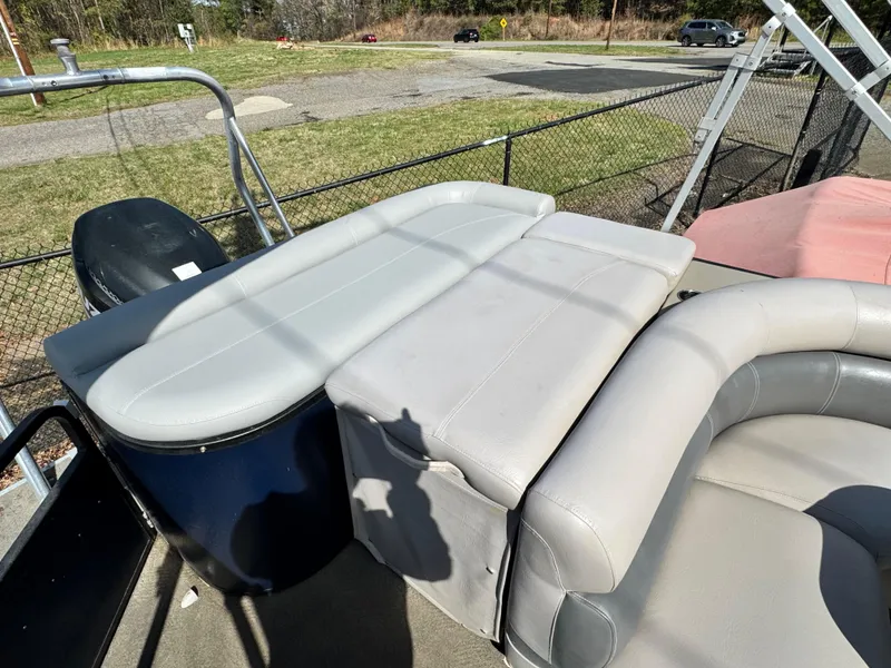Slide: The Image of Pontoon boat seating on 2010 Premier 235 Grand Majestic LTD, outdoor setting. - 8