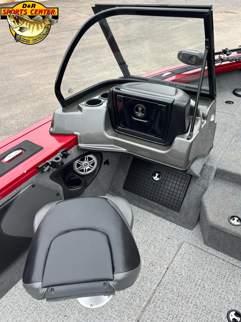 Slide: The Image of 2021 Tracker Targa V-19 WT Tournament Edition boat interior with seating and dashboard. - 7