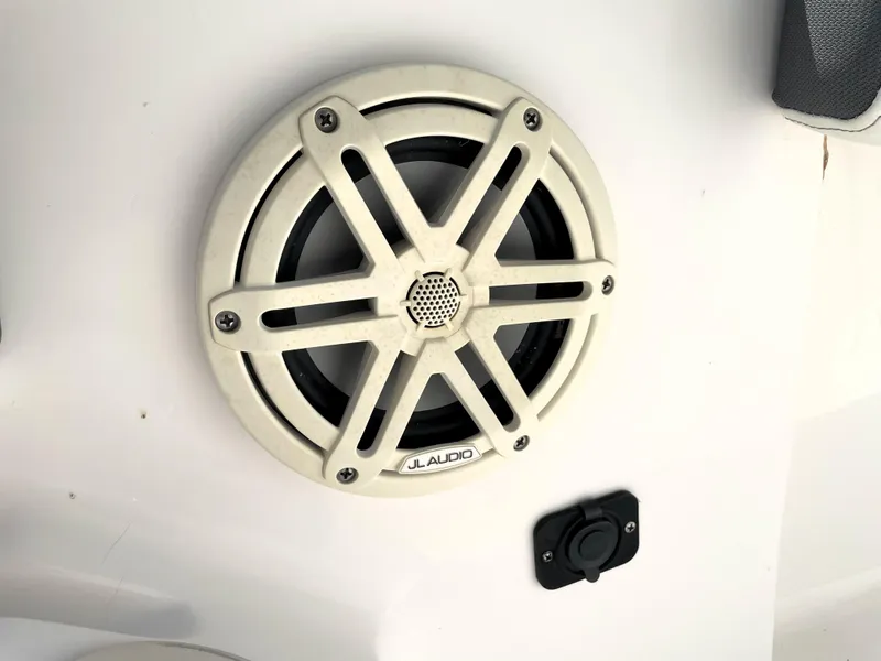 Slide: The Image of Speaker on 2020 Tidewater 2300 Carolina Bay boat, featuring JL Audio branding. - 36