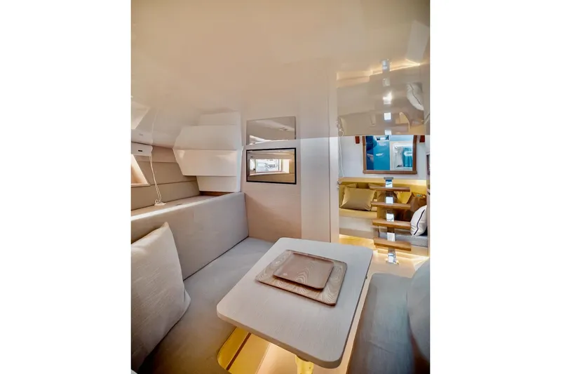 Slide: The Image of Modern interior of 2022 Tesoro T40 Inboard yacht with cozy seating and elegant design. - 17