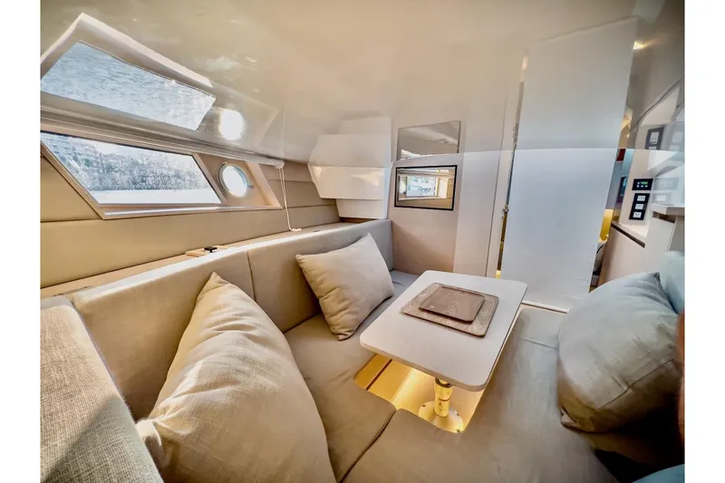 Slide: The Image of Luxurious interior of 2022 Tesoro T40 Inboard yacht with plush seating and modern design. - 22