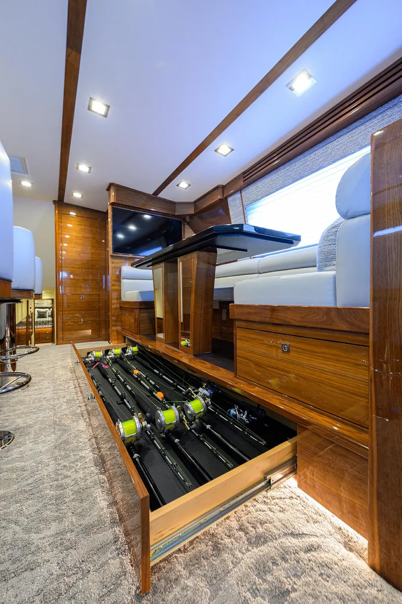 Slide: The Image of Viking 80 A SALT WEAPON - Rod Storage Under Dinette - 20