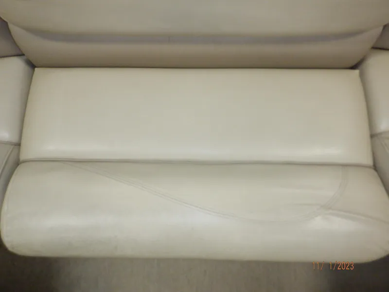 Slide: The Image of Beige leather seat of 2013 Sylvan Signature 8523 LZ boat. - 27