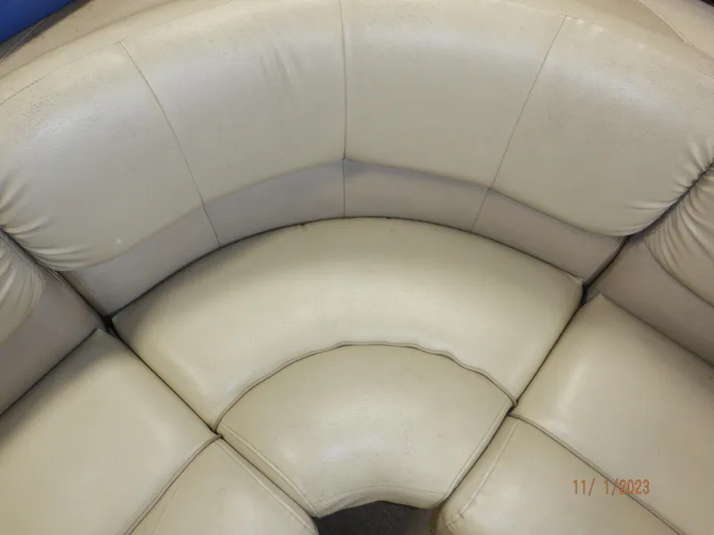 Slide: The Image of Cream leather seating on 2013 Sylvan Signature 8523 LZ boat. - 34