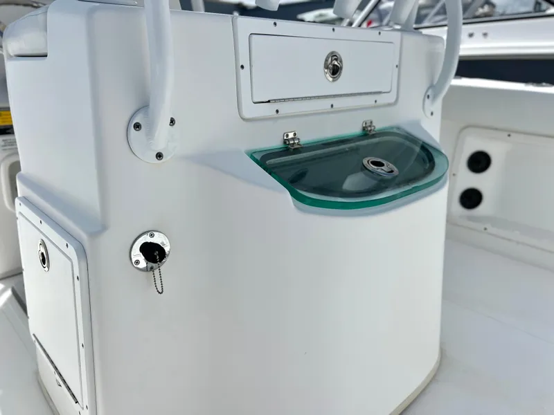 Slide: The Image of 2017 Cape Horn 22 OS boat console with storage and livewell. - 31
