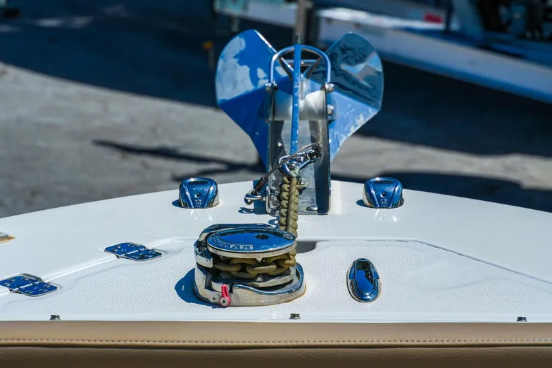 Slide: The Image of Bow of 2019 Sailfish 245 DC boat with anchor and winch system. - 29