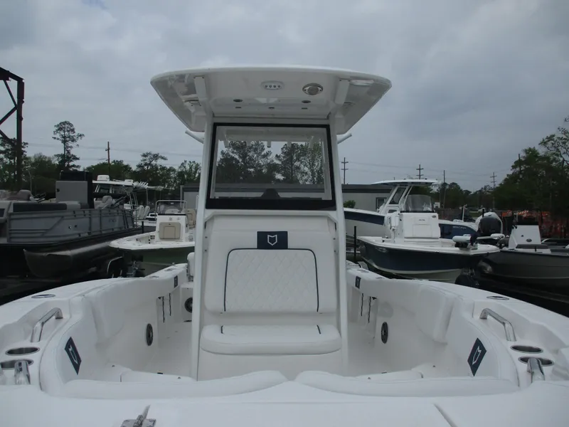 Slide: The Image of 2025 Sea Fox 228 Commander boat with spacious seating and modern design. - 2