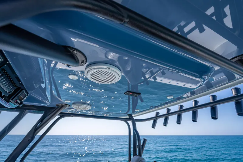 Slide: The Image of Freeman 42 LR boat roof with rod holders, ocean view, 2019 model. - 30