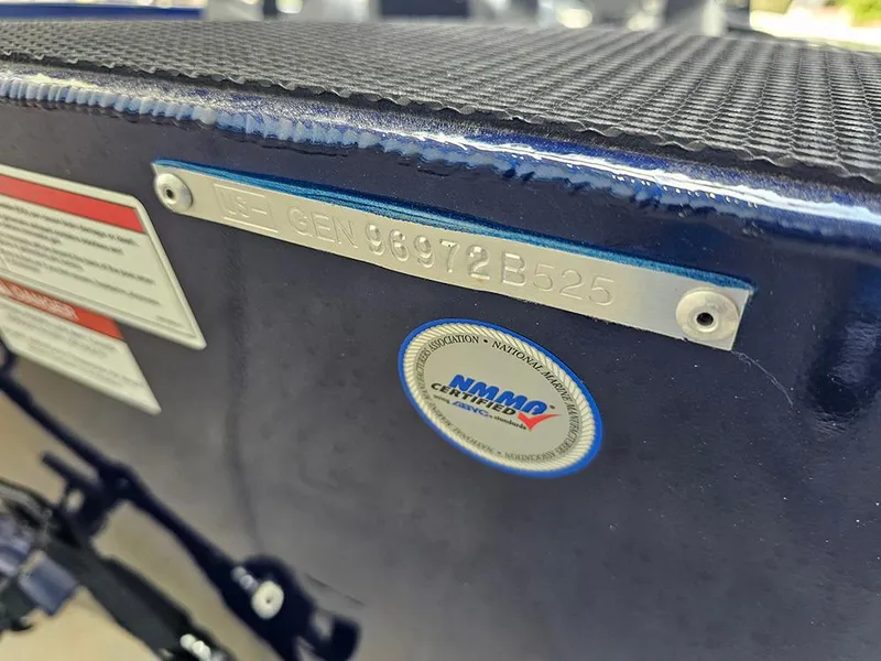 Slide: The Image of 2025 G3 Sportsman 1810 PFX boat identification plate with certification label. - 21