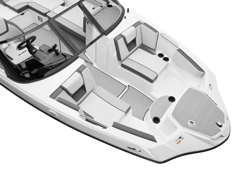 Slide: The Image of 2025 Yamaha Boats AR220 interior with sleek seating and modern design. - 5