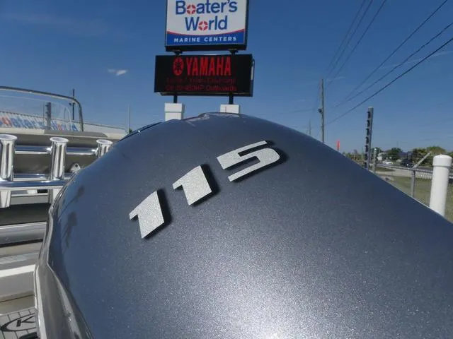 Slide: The Image of ```json
{
  "alt_text": "Key West 188 BR 2025 boat with Yamaha 115 engine at Boater's World."
}
``` - 7