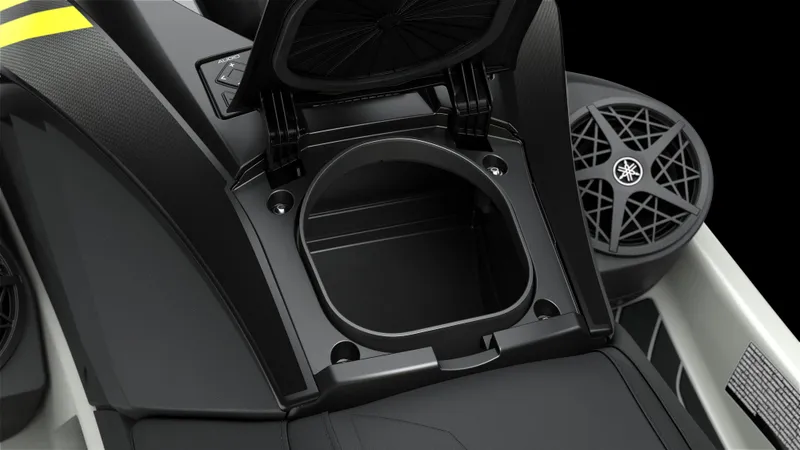 Slide: The Image of 2025 Yamaha Waverunner GP HO with audio system, featuring speaker and storage compartment. - 7