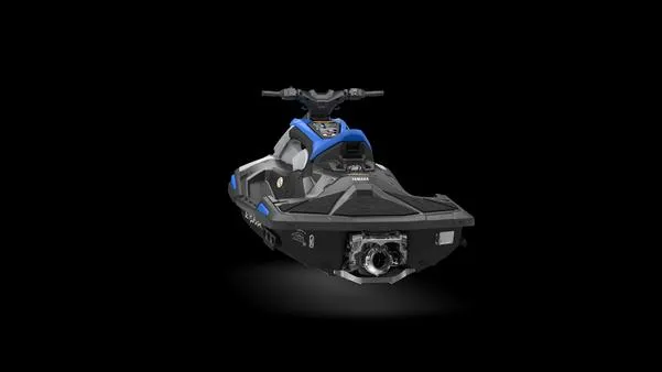 Slide: The Image of 2025 Yamaha Waverunner Jet Blaster, sleek design, blue and black color scheme, front view. - 4