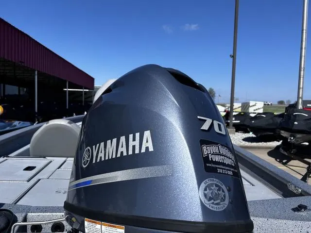 Slide: The Image of 2023 Xpress Boats H17 with Yamaha 70 outboard motor, outdoor display. - 3