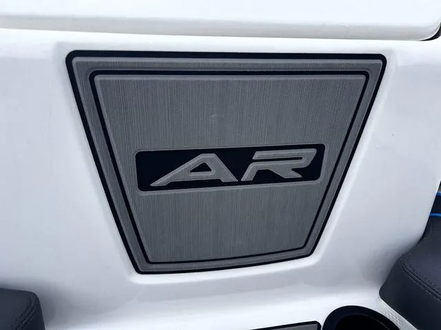 Slide: The Image of 2020 Yamaha Boats AR210 logo on boat interior panel. - 16