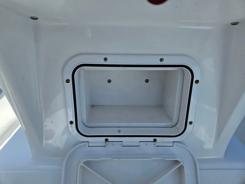 Slide: The Image of Storage compartment of 2020 AB Inflatables Oceanus 24VST boat, open and empty. - 23