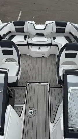 Slide: The Image of 2023 Yamaha Boats 195S interior with sleek seating and modern design. - 6
